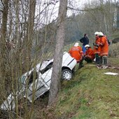 70 m über eine steile Böschung