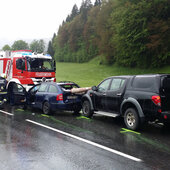 Aufräumen nach Verkehrsunfall