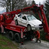 70 m über eine steile Böschung