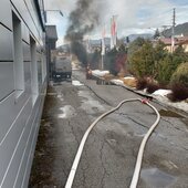Brand einer Acetylenflasche