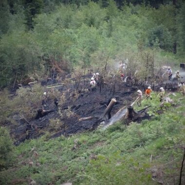 Waldbrand im Blühnbachtal bei Werfen