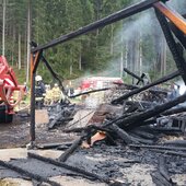 Brand eines landwirtschaftlichen Gebäudes
