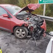 Aufräumarbeiten nach Verkehrsunfall