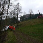 70 m über eine steile Böschung