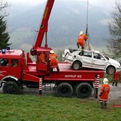 70 m über eine steile Böschung