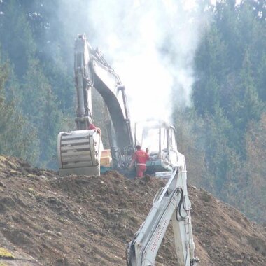 Bagger in Brand