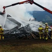 Brand eines landwirtschaftlichen Gebäudes