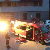 Brand einer Acetylengasflasche