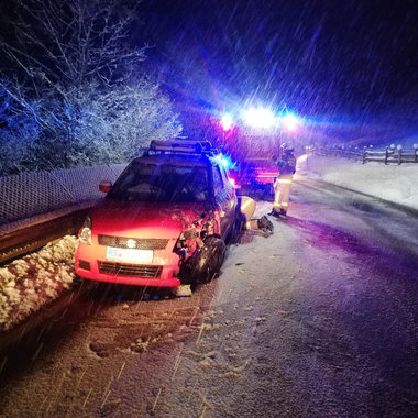 Aufräumen nach Verkehrsunfall