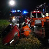 Fahrzeug von Straße abgekommen