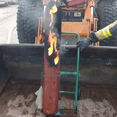 Brand einer Acetylenflasche