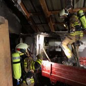 Brand eines "Mulis" in einer Garage