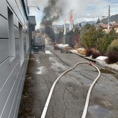 Brand einer Acetylenflasche