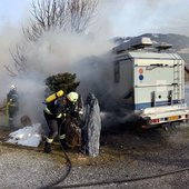 Brand eines Wohnmobils