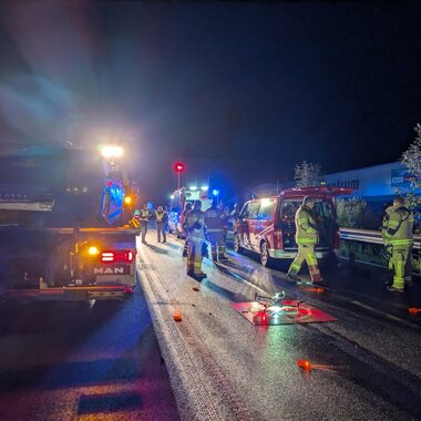 Verkehrsunfall B311 und Suchaktion