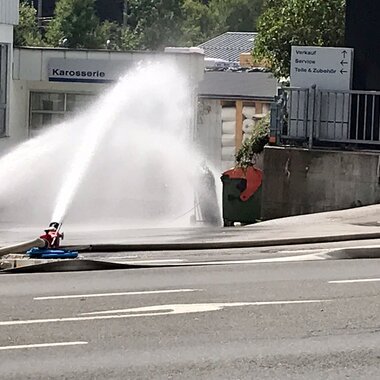 Brand einer Acetylenflasche in St. Veit