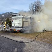 Brand eines Wohnmobils