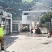 Brand einer Acetylenflasche in St. Veit