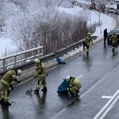 AUFRÄUMARBEITEN NACH VERKEHRSUNFALL