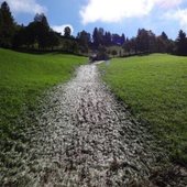 Aufräumarbeiten nach Unwetter vom Vortag