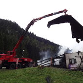 Brand eines landwirtschaftlichen Gebäudes