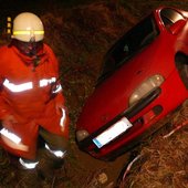 Fahrzeug von Straße abgekommen