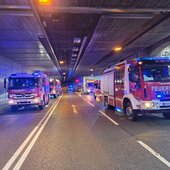 LKW-Brand beim Schönbergtunnel