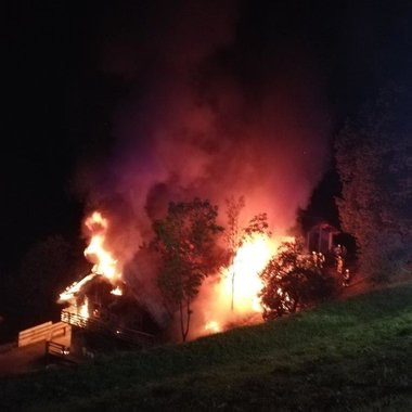 Brand landwirtschaftliches Gebäude