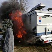 Brand eines Wohnmobils